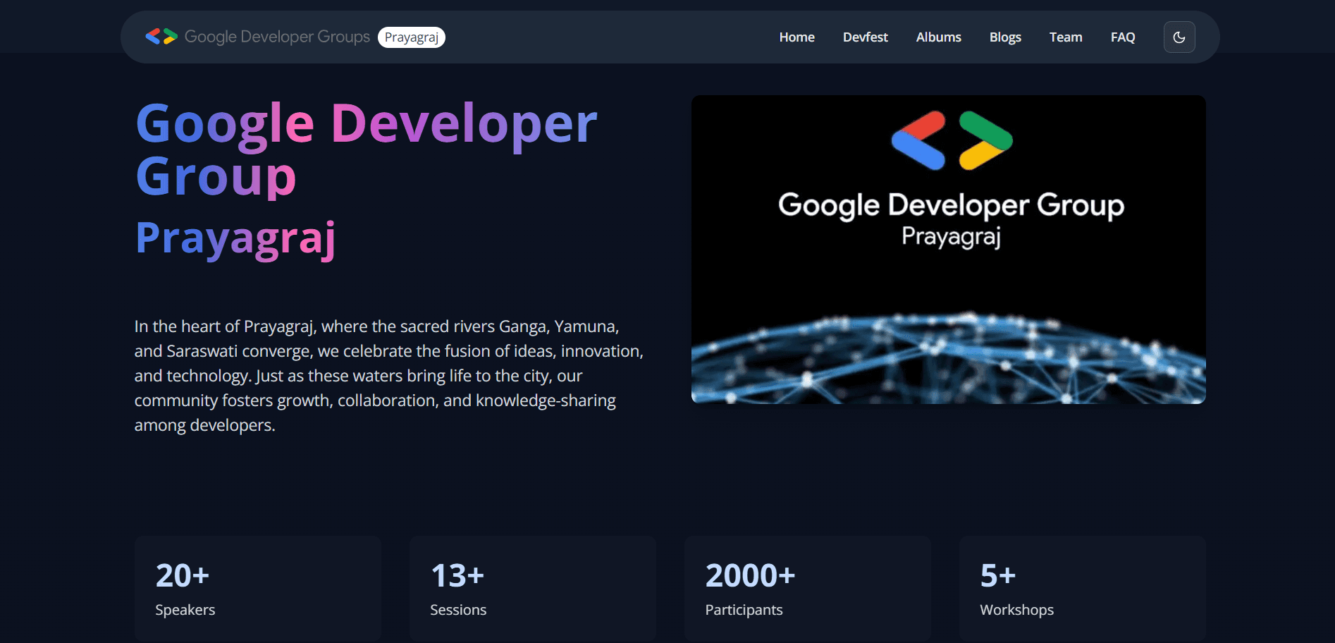GDG Prayagraj website